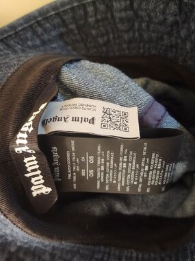 Palm Angels Black and Denim Bucket Hats